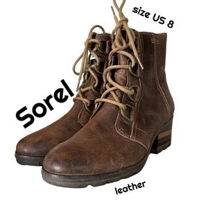 Sorel Cate Lace Up Boot in Brown